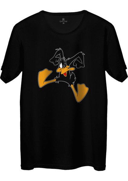 Çakılap Daffy Duck Baskılı Tişört Unisex, Premium Kalite (Rgl-Çf)