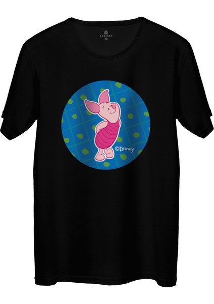 Çakılap Piglet Baskılı Tişört Unisex, Premium Kalite (Rgl-Çf)