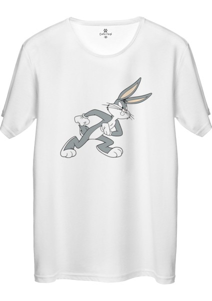 Çakılap Bugs Bunny Baskılı Tişört Unisex, Premium Kalite (Rgl-Çf)