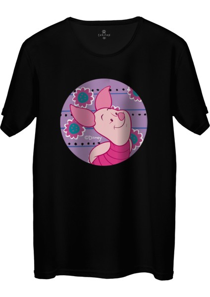 Çakılap Piglet Baskılı Tişört Unisex, Premium Kalite (Rgl-Çf)