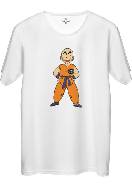 Çakılap Krillin Baskılı Tişört Unisex, Premium Kalite (Rgl-Çf)