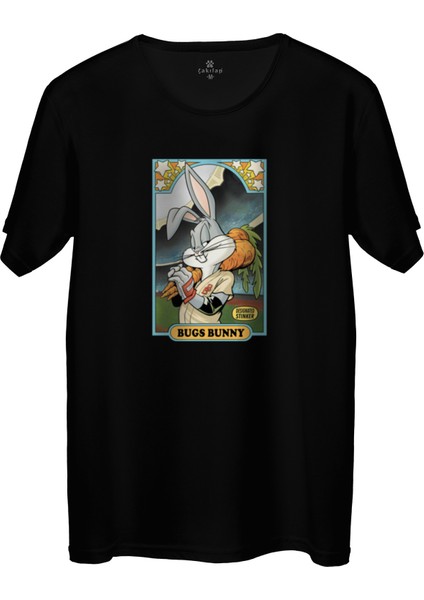 Çakılap Bugs Bunny Baskılı Tişört Unisex, Premium Kalite (Rgl-Çf)