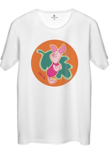 Çakılap Piglet Baskılı Tişört Unisex, Premium Kalite (Rgl-Çf)