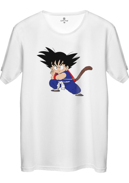 Çakılap Goku Baskılı Tişört Unisex, Premium Kalite (Rgl-Çf)