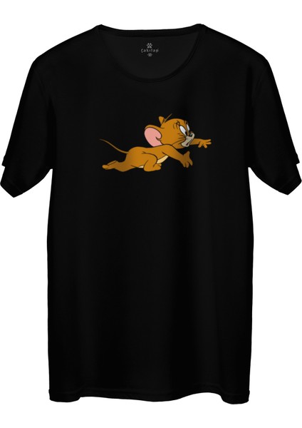 Çakılap Jerry Baskılı Tişört Unisex, Premium Kalite (Rgl-Çf)