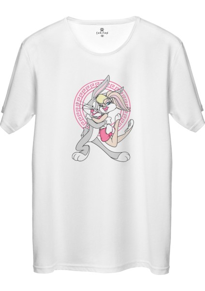 Çakılap Bugs Lola Bunny Baskılı Tişört Unisex, Premium Kalite (Rgl-Çf)
