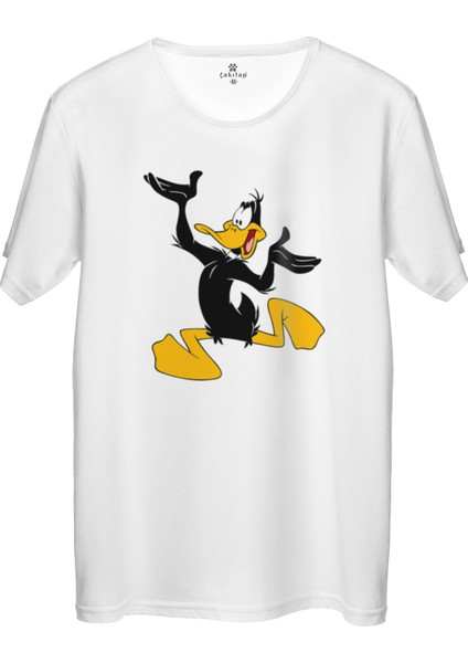Çakılap Daffy Duck Baskılı Tişört Unisex, Premium Kalite (Rgl-Çf)