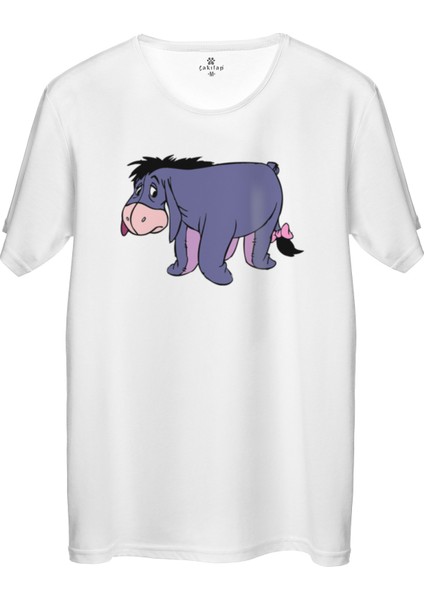 Çakılap Eeyore Baskılı Tişört Unisex, Premium Kalite (Rgl-Çf)