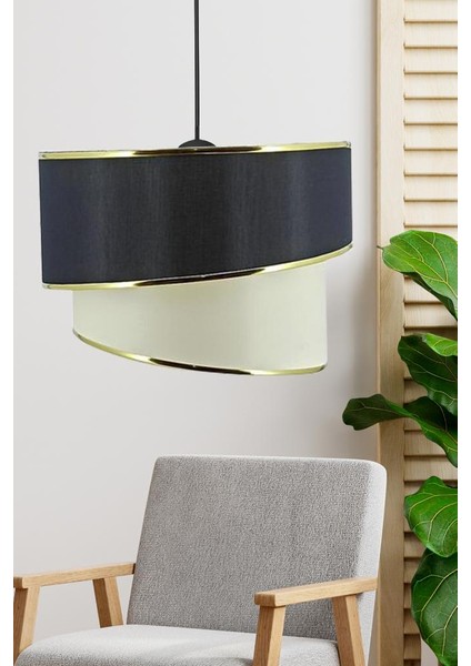 Barok Stil Pasta Avize Gold Şeritli Gri indirimleri