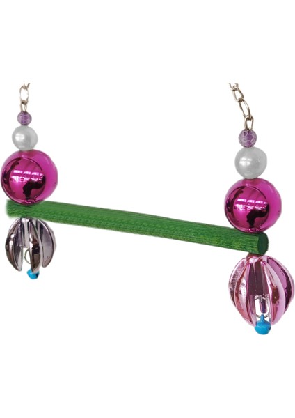 Lale Boncuklu ve Tünekli Papağan Salıncağı 15 Cm-23 cm Renkli fiyatları