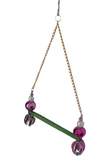 Lale Boncuklu ve Tünekli Papağan Salıncağı 15 Cm-23 cm Renkli indirimleri