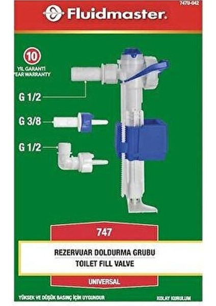 Tüm Gömme Rezervuarlara Uyumlu Fluidmaster Gömme Flatör (Mavi) fiyatları