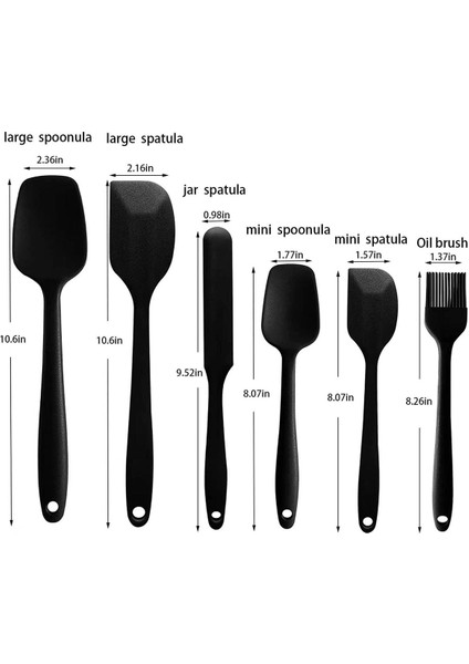 6lı Takım Yanmaz Yapışmaz Mutfak Pasta Slikon Yumurta Fırçası Kaşık Bıçak Spatula Seti indirimleri