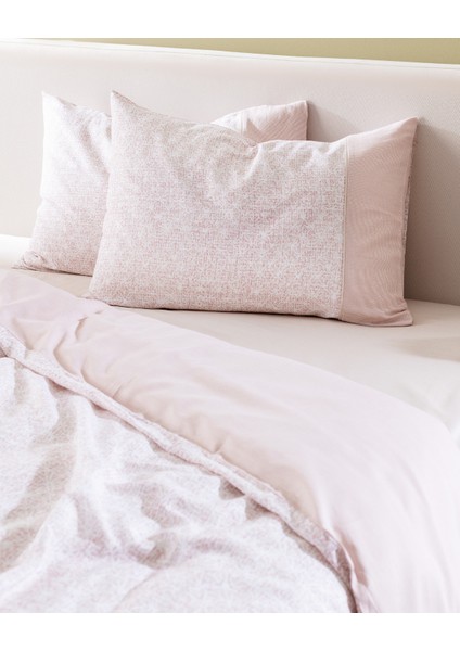 Astrid %100 Pamuk King Size Madame Coco Crep Baskılı Nevresim Takımı - Pudra modelleri
