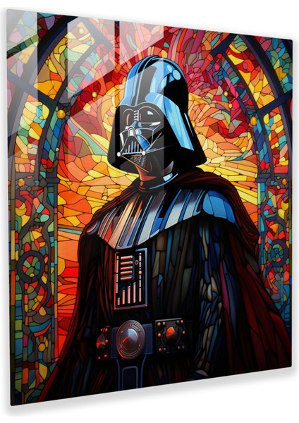 Vitray Baskı - Renkli Darth Vader Silüeti - Darth Vader, Ev Dekorasyonu, Modern Sanat, Cam Sanatı, 30X30