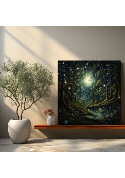 Yıldız Haritası Kanvas Tablo - Yıldız Haritası, Mistik, El-Boyalı Sanat Eseri, Yıldız Haritası, 30X30 fiyatları