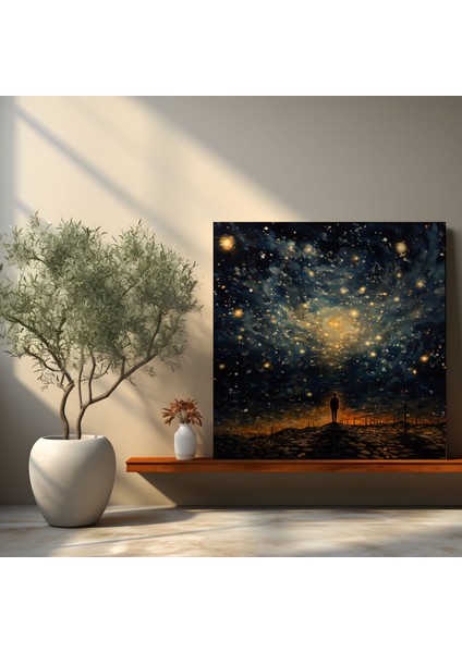 Yıldız Haritası Duvar Tablosu - Yıldız Haritası, Kanvas, Parıldayan Yıldızlar, Ev Dekorasyonu, 30X30 modelleri