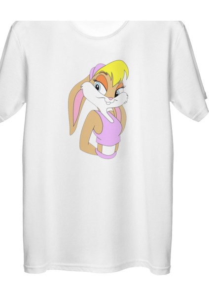 Çakılap Lola Buny Baskılı Tişört Unisex, Premium Kalite (Rgl-Çf)
