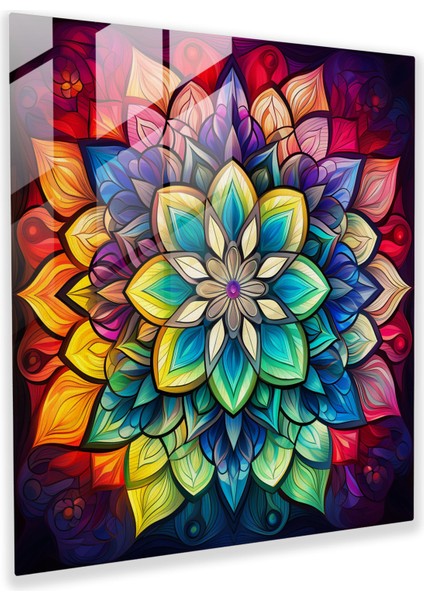 Gökkuşağı Kaleydoskop Cam Baskı - Gökkuşağı, Gökkuşağı, Duvar Süslemesi, Modern Sanat, 30X30