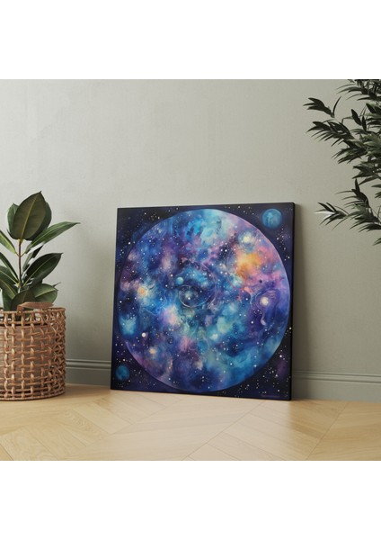 Yıldız Haritası Kanvas Tablo - Yıldız Haritası, Yıldızlar ve Gezegenler, Duvar Dekorasyonu, Astronomik Tablo, 30X30 modelleri