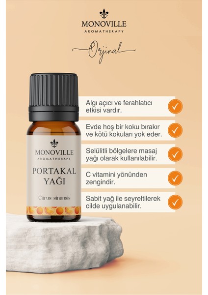 Portakal Uçucu Yağı 10 ml %100 Saf Ve Doğal ( Orange Essential Oil )