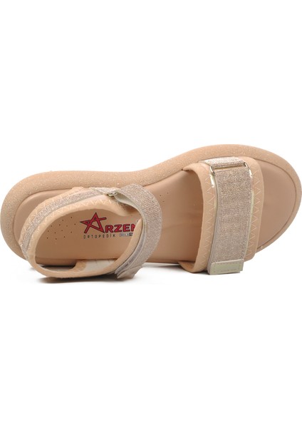 24-402-F Sedef Simli Kız Çocuk Sandalet