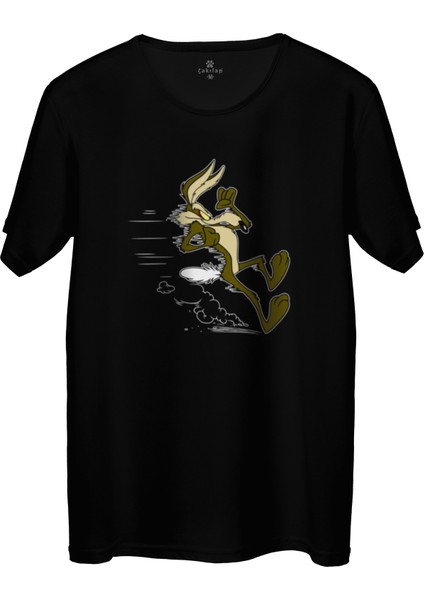 Çakılap Wile E Coyote Baskılı Tişört Unisex, Premium Kalite (Rgl-Çf)