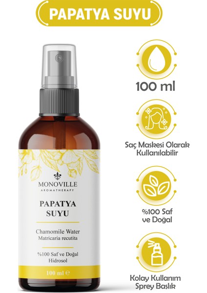 Papatya Suyu Cilt ve Saç Toniği 100 ml (Chamomile Water)