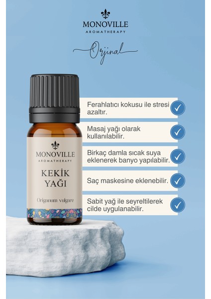 Nane Yağı 10 ml, Okaliptus Yağı 10 ml, Kekik Yağı 10 ml 3'lü Set %100 Saf Ve Doğal 3x10 ml