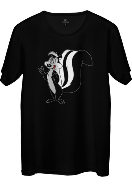 Çakılap Pepe Le Pew Baskılı Tişört Unisex, Premium Kalite (Rgl-Çf)