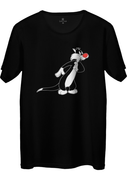 Çakılap Sylvester Baskılı Tişört Unisex, Premium Kalite (Rgl-Çf)