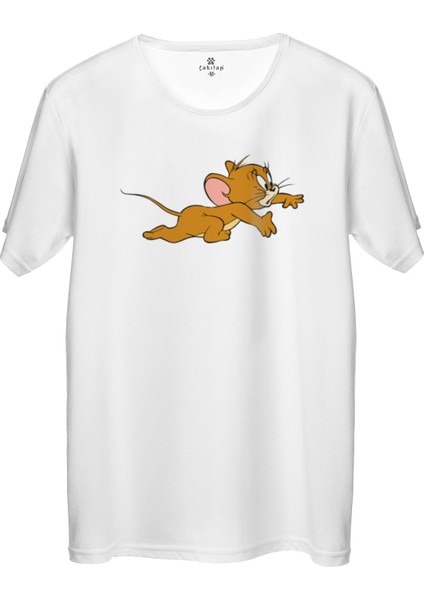 Çakılap Jerry Baskılı Tişört Unisex, Premium Kalite (Rgl-Çf)