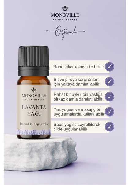 Tıbbi Lavanta Uçucu Yağı 10 ml %100 Saf ve Doğal ( Lavender Essential Oil)