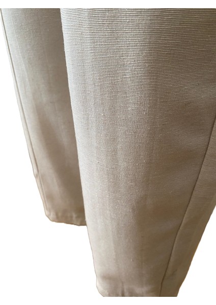 Kadın Beli Lastikli Biyeli Ince Yazlık Keten Pantolon modelleri