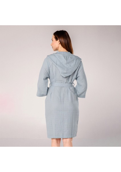 Başak Nakışlı Müslin Bornoz Turkuaz fırsatları