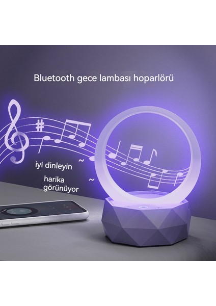 Yaratıcı Renkli Gece Lambası Bluetooth Hoparlör (Yurt Dışından)