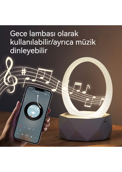 Yaratıcı Renkli Gece Lambası Bluetooth Hoparlör (Yurt Dışından)