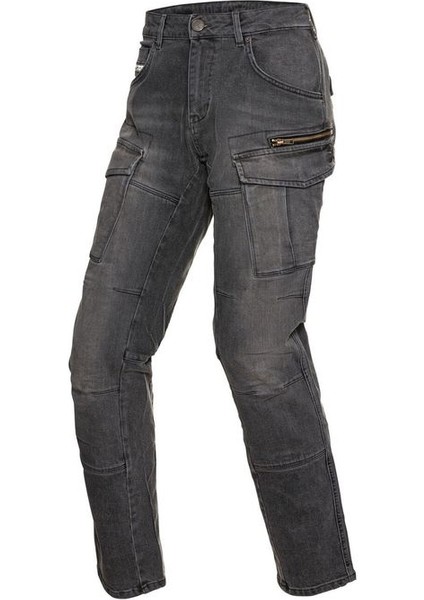 Korumalı Dark Grey Motosiklet Pantolonu MJD5006