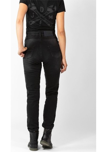 Kadın Full Kevlar Siyah Motosiklet Pantolonu JDD4010 modelleri