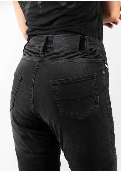 Kadın Full Kevlar Siyah Motosiklet Pantolonu JDD4010 fırsatları