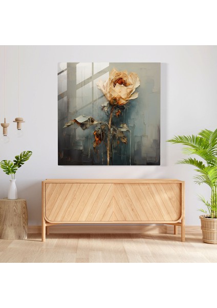 Reddedilmiş Cam Baskı - Empresyonist Solmuş Çiçek Tablo - Reddetme, Sembolizm, Reddetme, Solmuş Çiçek, 30X30 fiyatları