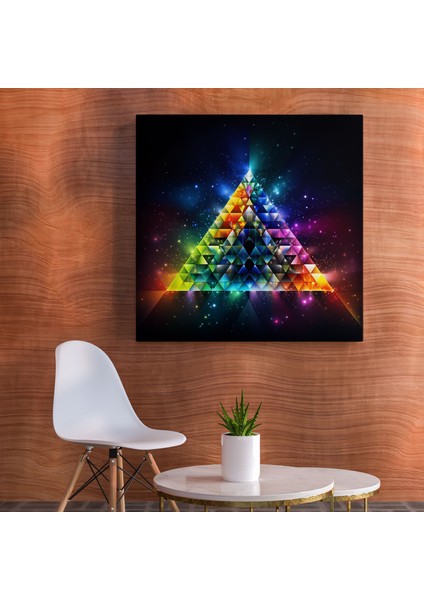 Gökkuşağı Kanvas Tablo - Gökkuşağı, Dijital Sanat Çalışması, Kanvas, Koyu Arka Plan, 30X30 fiyatları