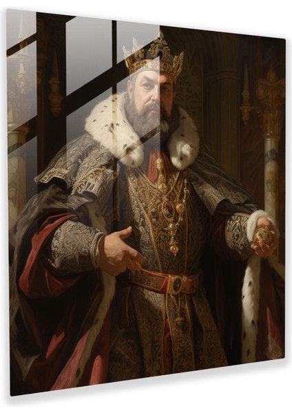 Regal Majesty Cam Baskı - Klasik, Cam Duvar Sanatı, Modern Sanat, Ev Dekorasyonu, 30X30