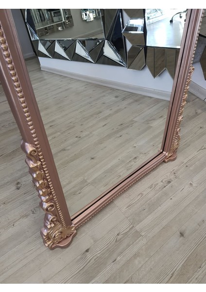 Ayna Denizi Matmazel Copper Gold Model Rose Gold Altın Renk Dekoratif Ayaklı Boy Aynası