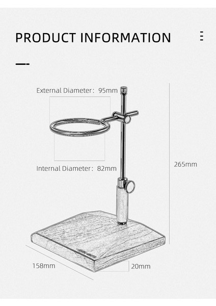 Kahve Dripper Stand Ceviz