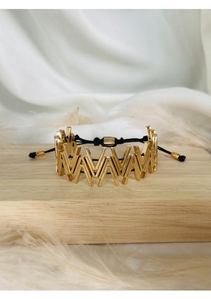 Jujuy Zilzag Bronz Çelik Bileklik