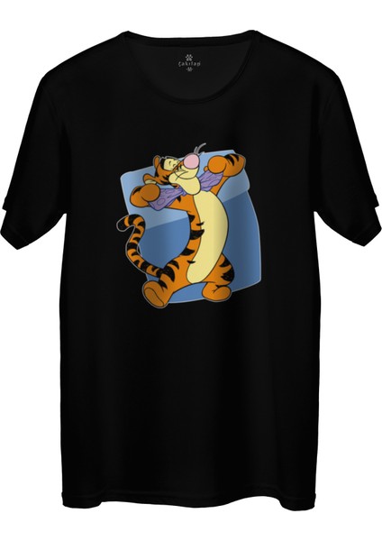 Çakılap Tigger Baskılı Tişört Unisex, Premium Kalite (Rgl-Çf)