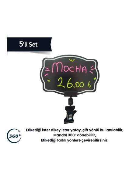 Siyah Pvc Fiyat Etiketleri Silinebilir, Yeniden Yazılabilir, Ayarlanabilir 5 Adet Mandallı Pvc LEVHA,8CMX12CM fiyatları