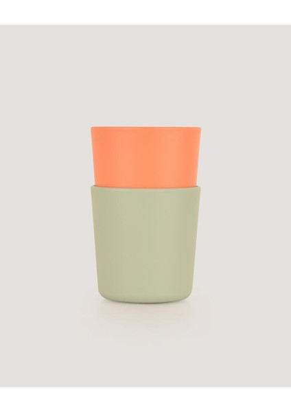 Let's Be Child 2'li Mini Bardak -Peach-Sage Green