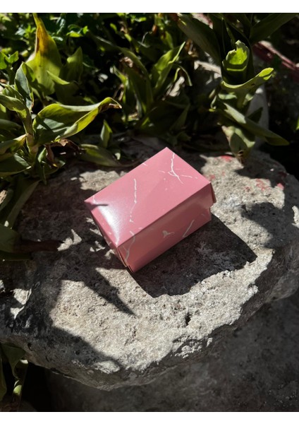 6X4X3 Pembe Mermer Desenli Yüzüklük Takı Kutusu [demonte Süngerli 25ADET]